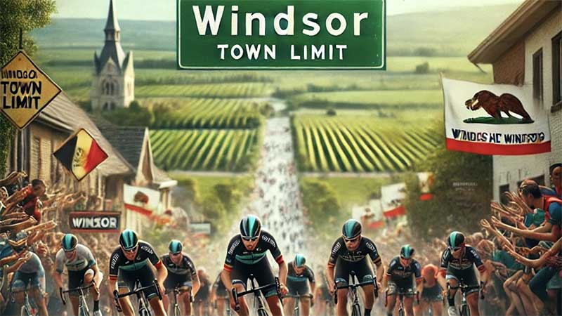 Omloop het Windsor cycling training ride in Sonoma County California.