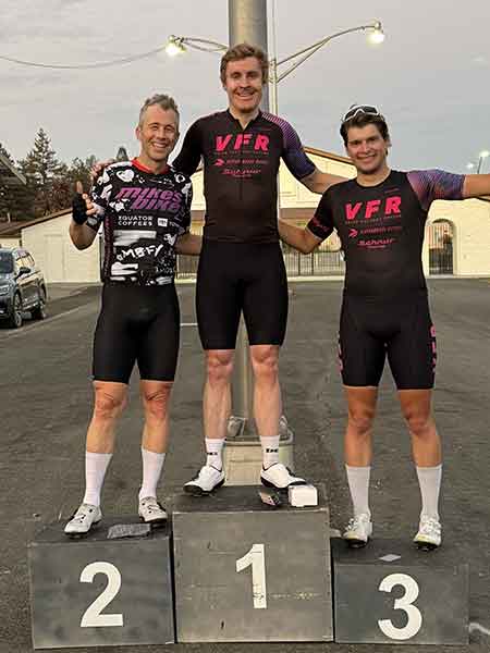 TNT bike race criterium Santa Rosa A race podium August, 26, 2025.