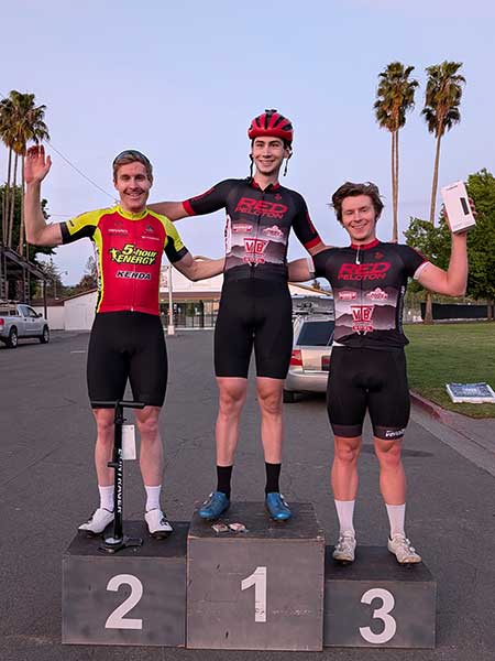 A Race podium April 7, 2026 TNT bike race Santa Rosa California, criterium race in the Bay Area, Northern California.