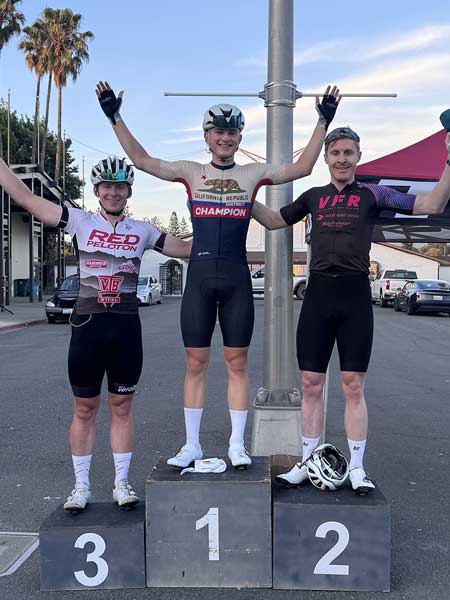 A Race podium TNT criterium series Santa Rosa, California May 19, 2026. Bike race presented by Red Peloton bike racing team and cycling club.