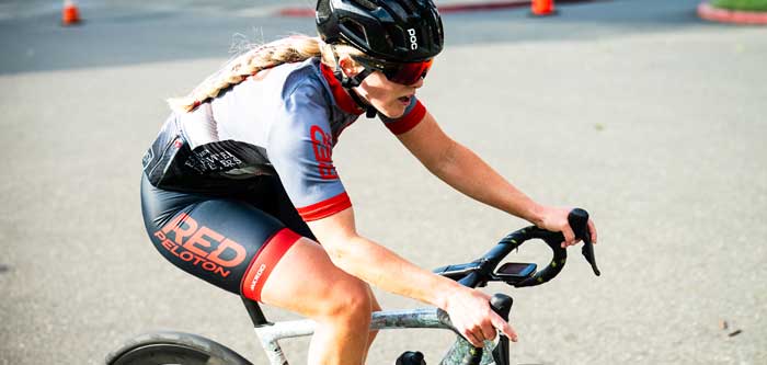 TNT criteriums in Santa Rosa, Northern California. Mackenzie racing in the women's bike race. Photo by Lights End Photography.
