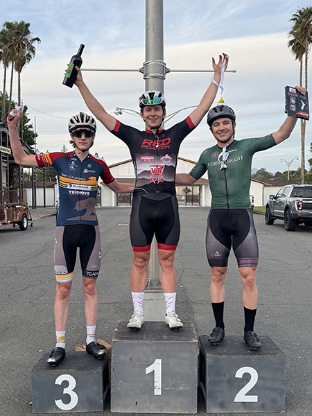 A Race TNT bike race podium from June 6, 2026 criterium series in Santa Rosa, Bay Area, Northern California.